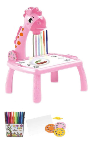 Mesa Dibujo Proyector Infantil + Música - 4-6 Años Color Rosa