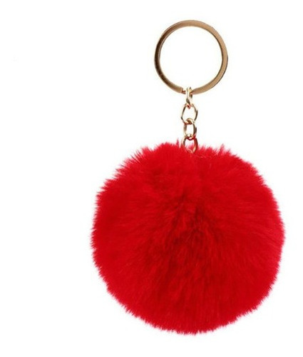 Llavero Pompón Bola Peluche Decorativo Para Bolso X 2 Unids