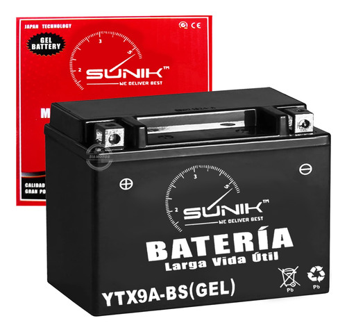 Bateria Bronco Ytx9-bs Gel Rouser Ns 200 Duke Tnt 300 Sia++