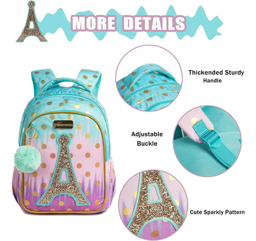 Mochila Escolar Para Niñas, Conjunto De Mochilas Para Escuel
