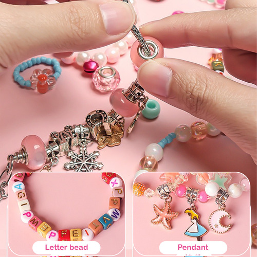 Set De Fabricación De Pulseras Para Niñas, Conjunto De Joyas