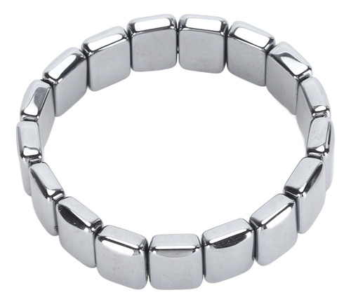Brazalete Elástico Con Cuentas Rectangulares Y Cuentas De Te