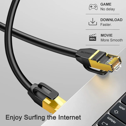 Imagen 5 de 10 de Cable De Red, Lan,ethernet,internet Sstp Cat 7 , 20 Metros