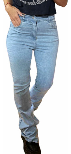 Pantalón De Jeans Oxford Elastizado De Mujer