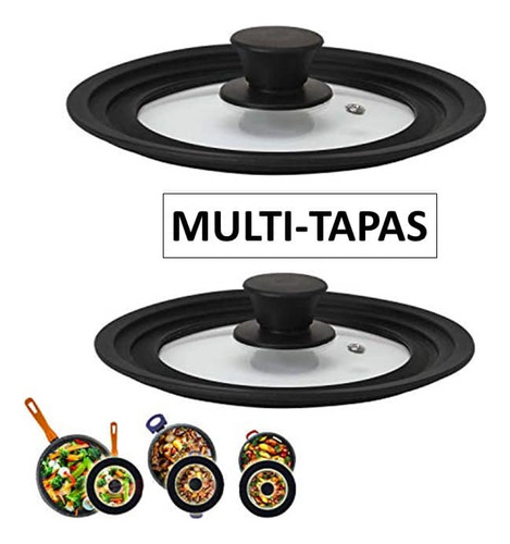 Tapas Multi-medida Para Ollas Y Sartenes De 18cm A 28 Cm