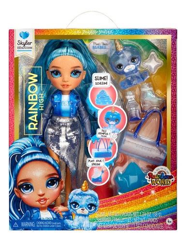 Rainbow High Muñeca Skyler Fashion Doll Color Azul 4+