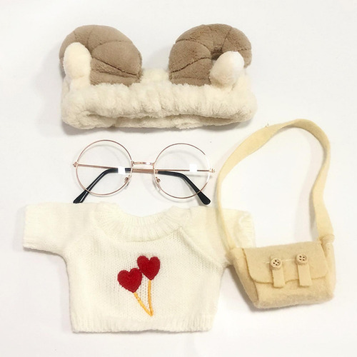 Conjunto De Roupas De Bonecas Macias Para Brincar De Branco
