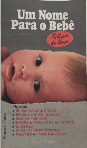 Livro Um Nome Para O Bebê - Osmar Barbosa 
