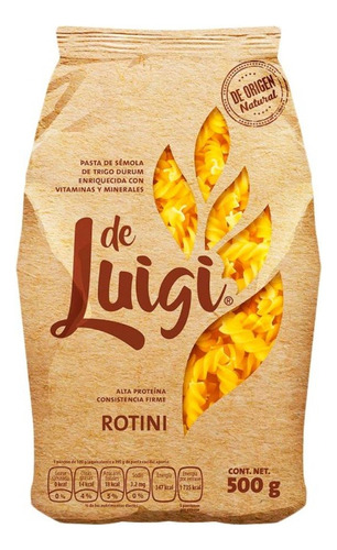 6 Pza Pasta Rotini De Luigi 500 G