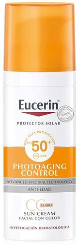 Protector Solar Facial Eucerin Sun Cc Fps50 Claro 50 Ml