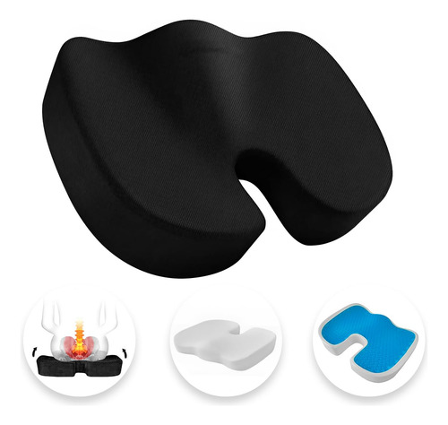 Cojin Ortepedico De Memory Foam Para Asientos, Alivio Para