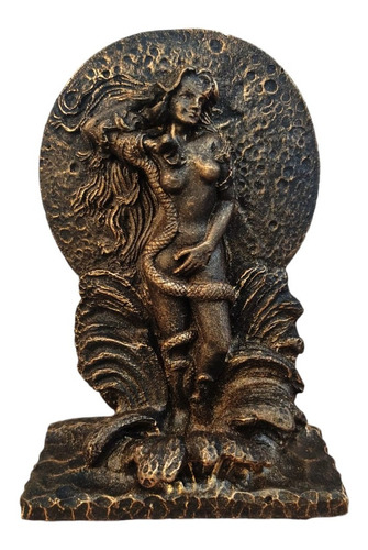 Estatueta Lilith Pequena Em Resina - Ouro Velho