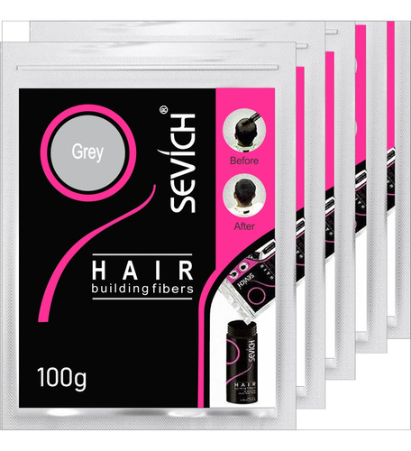 Sevich Recarga Gris (grey) 100g Fibras Capilares - No Toppik