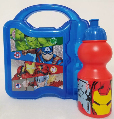 Lunchera Infantil Jardin Escolar Personajes Infantil En Mca Color Azul Avengers