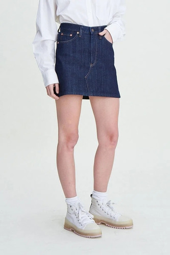 Pollera Jean Mujer Levis Deconstructed Skirt Rinse
