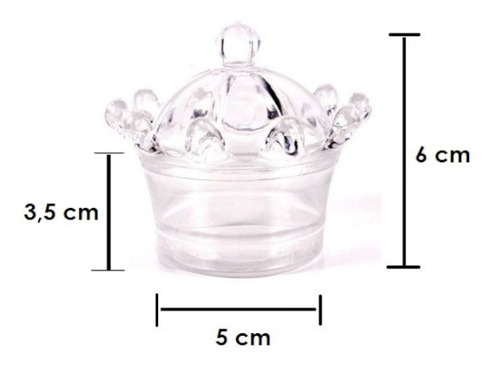 Coroa Cristal Acrilica - Contém 10 Peças - Veman Plast
