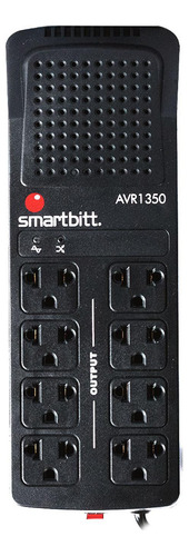 Regulador De Voltaje Smartbitt 8 Contactos 1350 Va / 675 W Negro