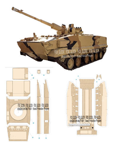 Brm-zk Lynx Desert Escala 1.35 Papercraft