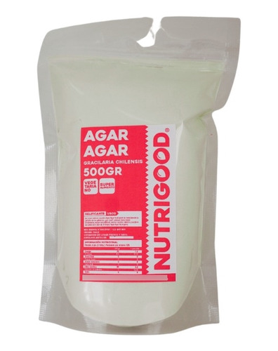 Agar Agar 500 Grs. Certificado Bolsa Zip - Nutrigood