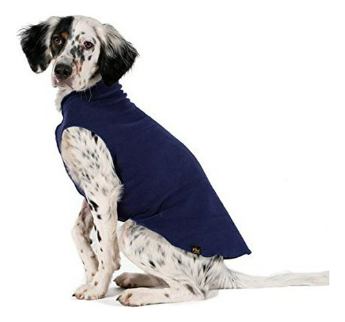 Abrigo De Forro Polar Elástico Para Perro, Color Azul Marino