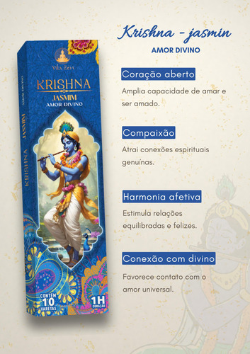 Kit Incenso Deuses Hindus 100% Natural Sem Carvão 60 Varetas