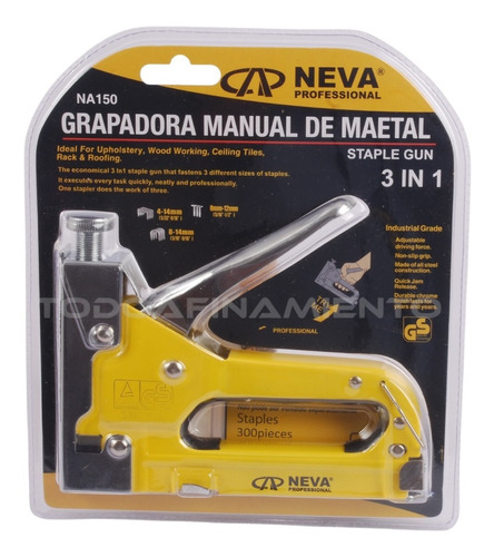 Kit Grapadora Manual Removedor De Grapas Toolmak 4-14mm 