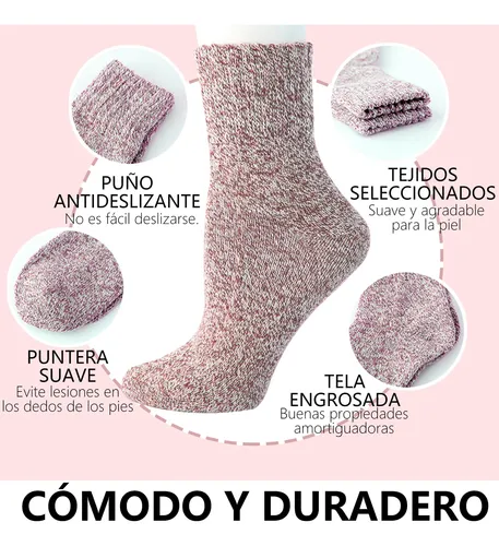 Calcetines Termicos Mujer, 5 Pares Calcetines De Lana,