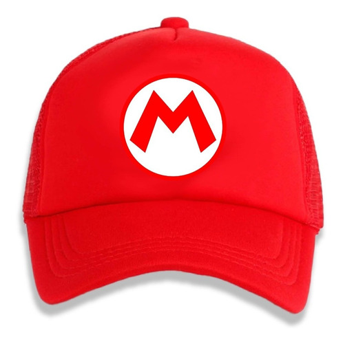 Jockey Gorro Niños Mario Bros M Logo Regalo Navidad