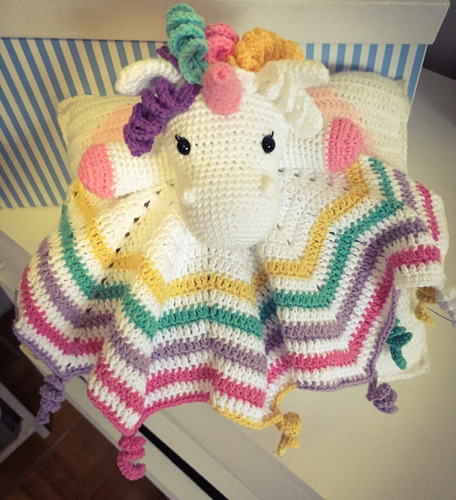 Manta De Apego Unicornio Crochet