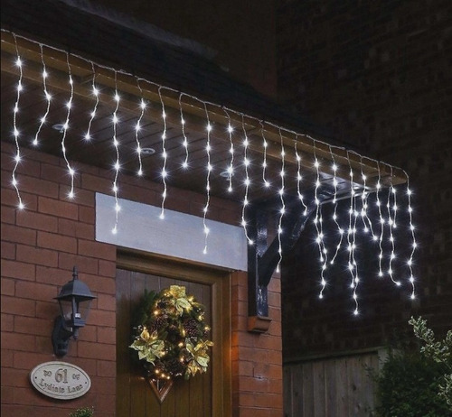 Cascata 400 Led 10m Natal Prova D´agua Quente Frio Colorido