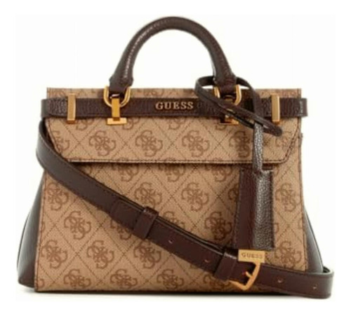 Guess Bolsa Sestri Logo Mini Satchel En Color Café/café