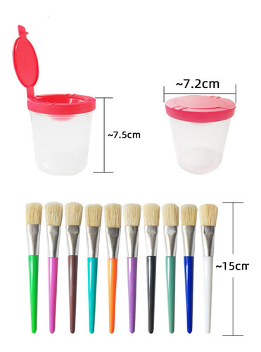 Vasos De Pintura, Juego De Pinceles, Pinceles De Acuarela,