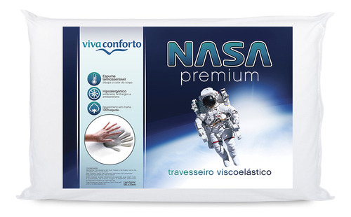 Kit 5 Travesseiros Nasa Visco Antiácaros Viva Conforto