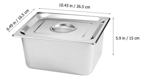 Recipiente De Comida Tipo Buffet Con Tapa, Bandeja De Acero