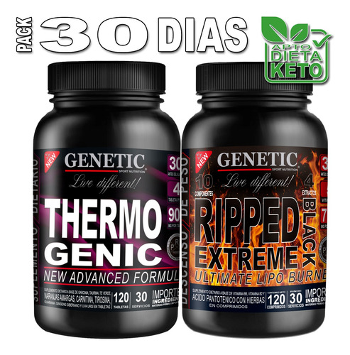 Ripped Extreme Thermogenic Quemagrasas Energía Dieta Genetic