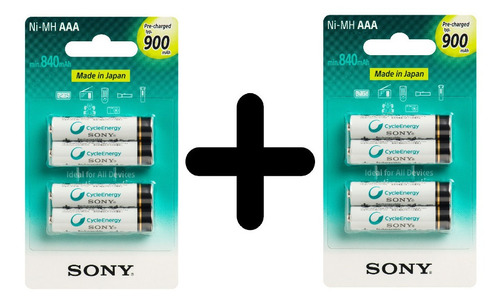 Pilha Recarregavel Aaa Sony C/8 Unidades