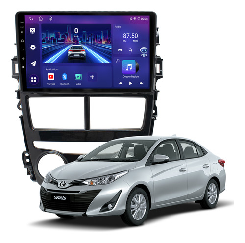 Multimídia Joker Toyota Yaris Octacore 4+64gb Qled 4g 9p