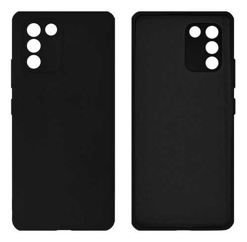 Capa Capinha Silicone Aveludada Preta Para Galaxy S10 Lite