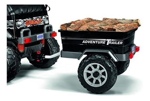 Peg Perego Adventure Trailer Ride On, Negro