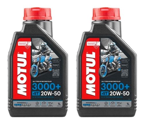 Óleo Moto 2l Motul 3000 20w50 Honda Yamaha Suzuki Kawasaki