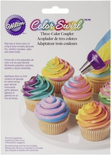 Acoplador De Tres Colores Reposteria Marca Wilton (4 Pzas)