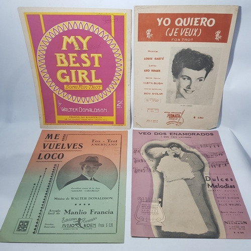 Imagen 3 de 5 de Antiguas Partituras Fox Trot 1930 / 1940 Lote X 14 Mag 57567