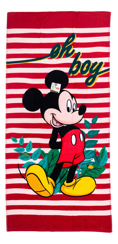 Toalla Mickey Mouse, Disney Jr, 100% Algodón Hilasal Color Azul Ho Boy