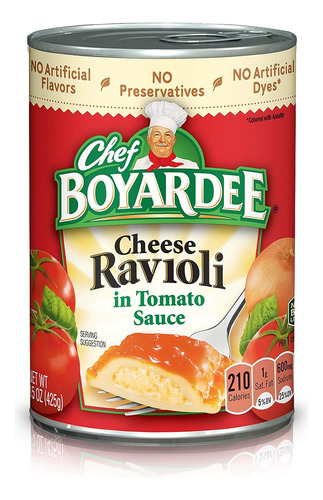 Ravioles De Queso Chef Boyardee En Salsa De Tomate, 15 Oz, P