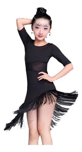 comprar H Vestido De Baile Latino Para Niña, Falda De Salsa Y Tango
