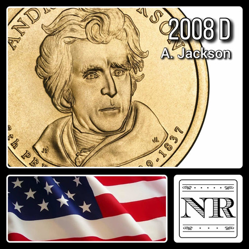 Estados Unidos - 1 Dolar - Año 2008 D - Km #428 - Jackson