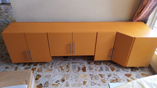 Alacena Gabinete Cocina Integral, Color Naranja. 