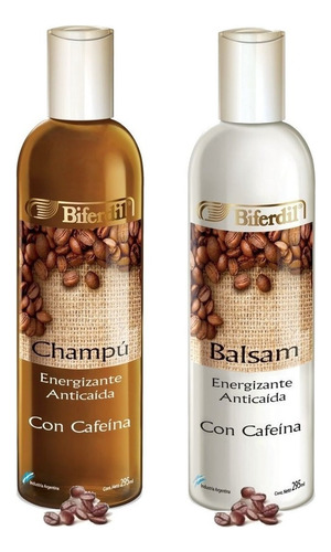 Biferdil Shampoo + Balsam Energizante Anti-caida Con Cafeina