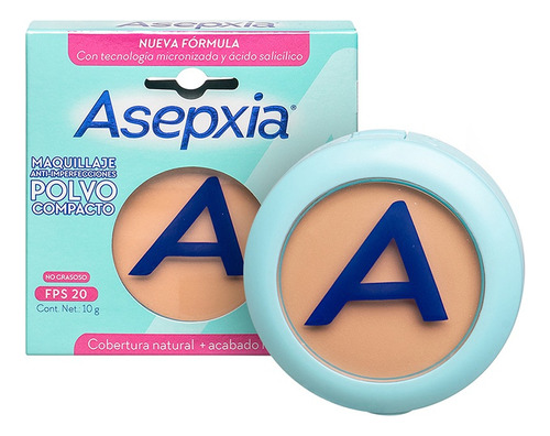 Base de Maquillaje en Polvo Compacto Asepxia Tono Canela 10mL 10g