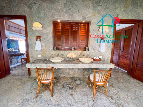 Cad Casa Los Cocoteros. Playa Privada A La Laguna De Tres Palos. 2 Albercas Privadas. Cocina Industrial